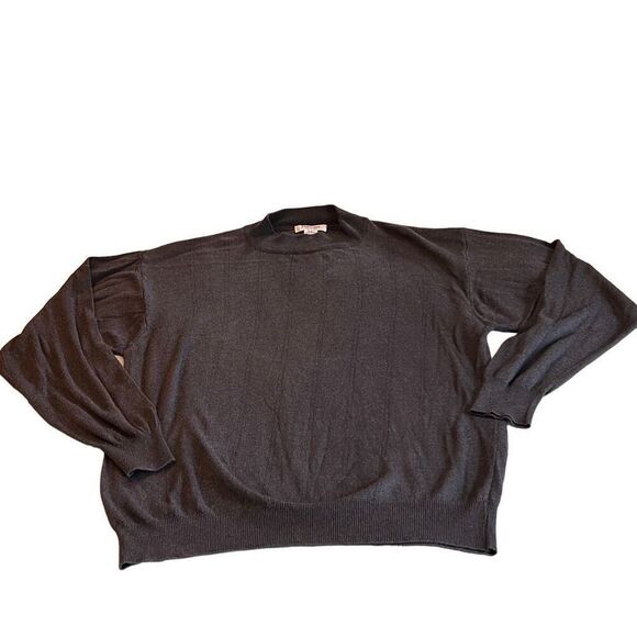 Allora Men's Dark Brown Long Sleeve Rayon Blend Pullover Sweater Size 2XL - runs - Picture 3 of 8